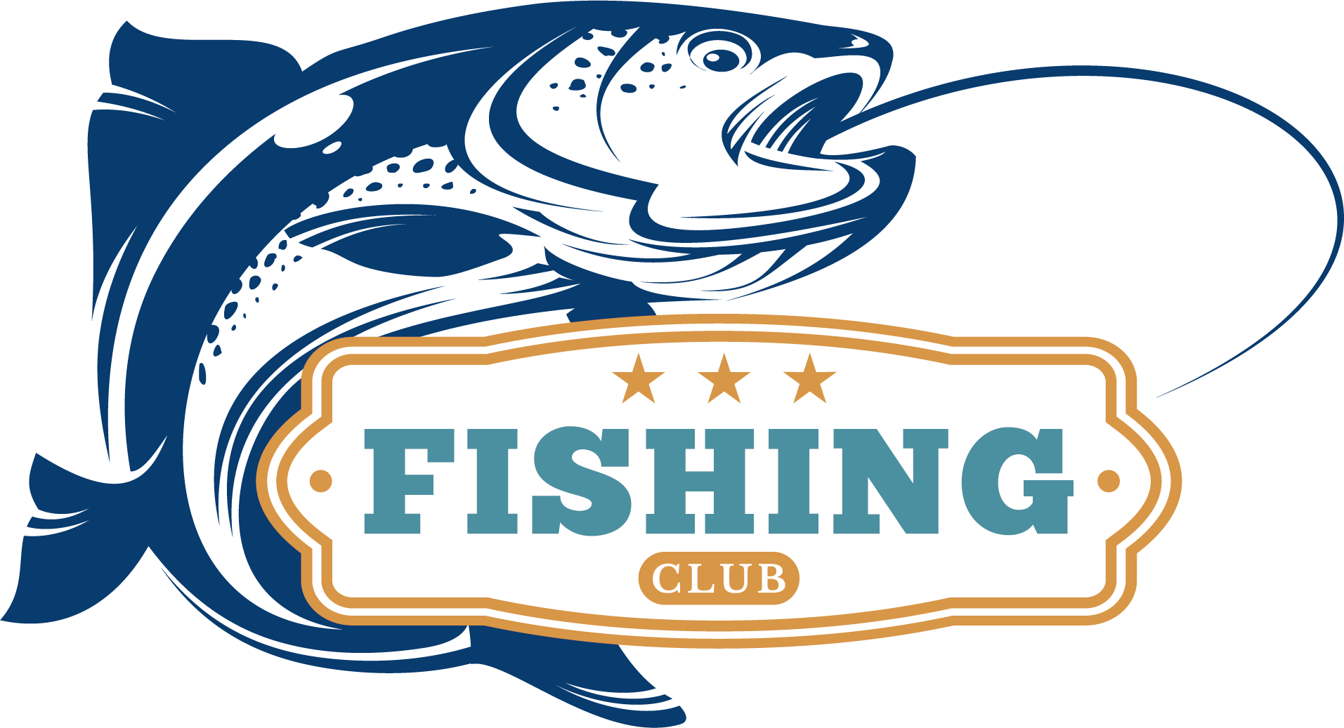 Fishing Rod Fly Fishing Angling Fishing Tackle - Logo De Pesca Png Clipart (1913x1037), Png Download