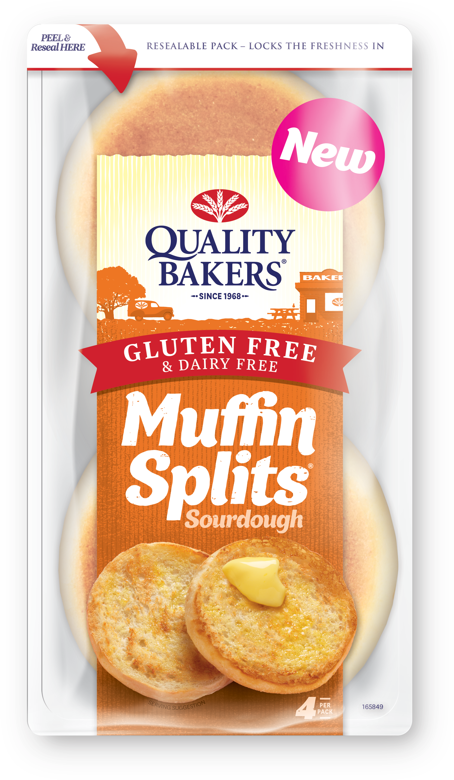 Gluten Free Sourdough Muffin Splits Clipart (2126x3189), Png Download