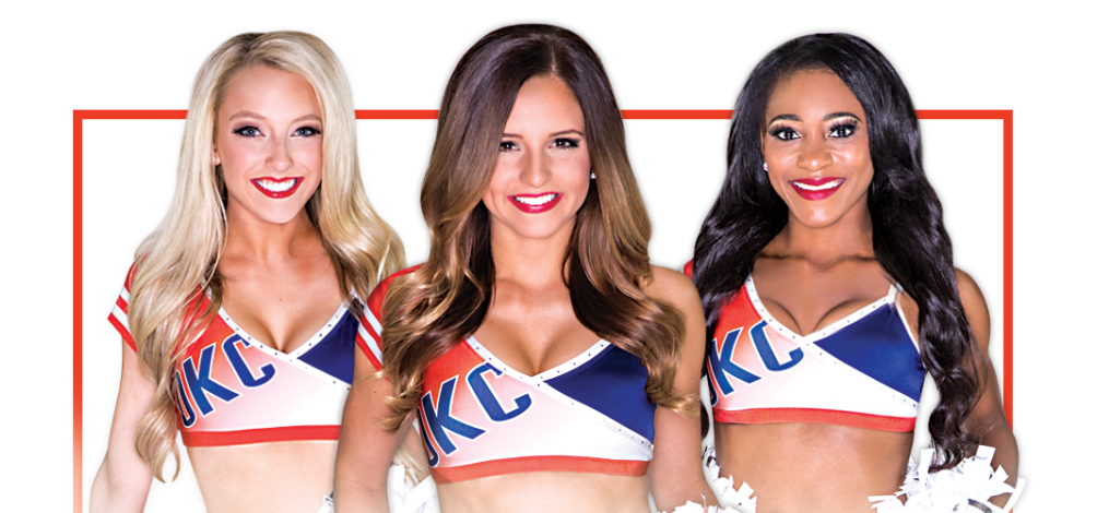 2016-17 Thunder Girls - Girl Clipart (1030x469), Png Download