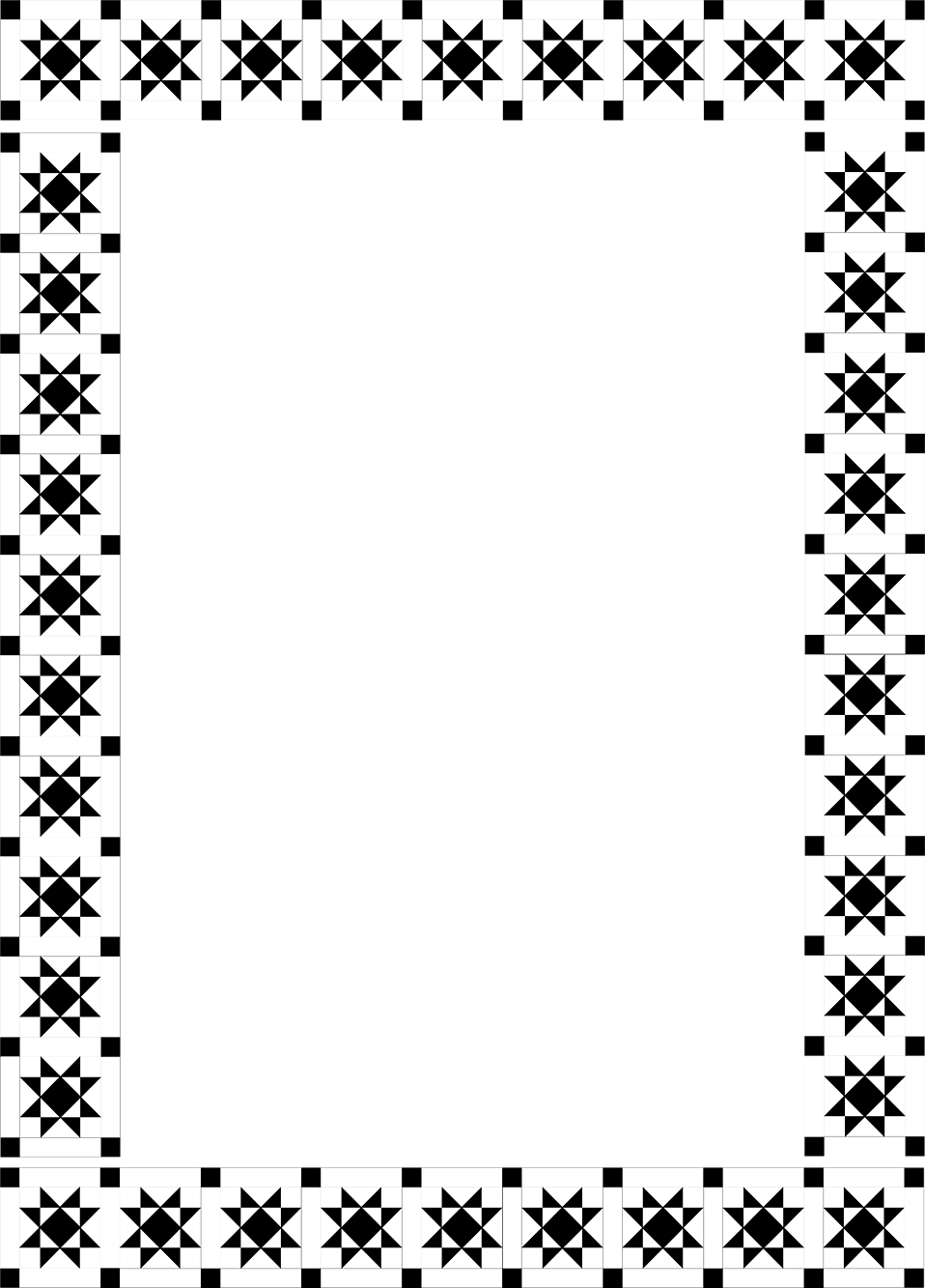 Fancy Borders Transparent Background - Page Borders Design Black And White Clipart (958x1333), Png Download