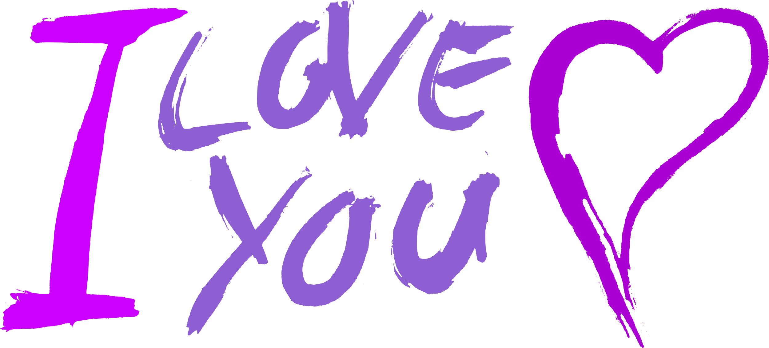 Free Download - Transparent I Love You Png Clipart (2500x1132), Png Download