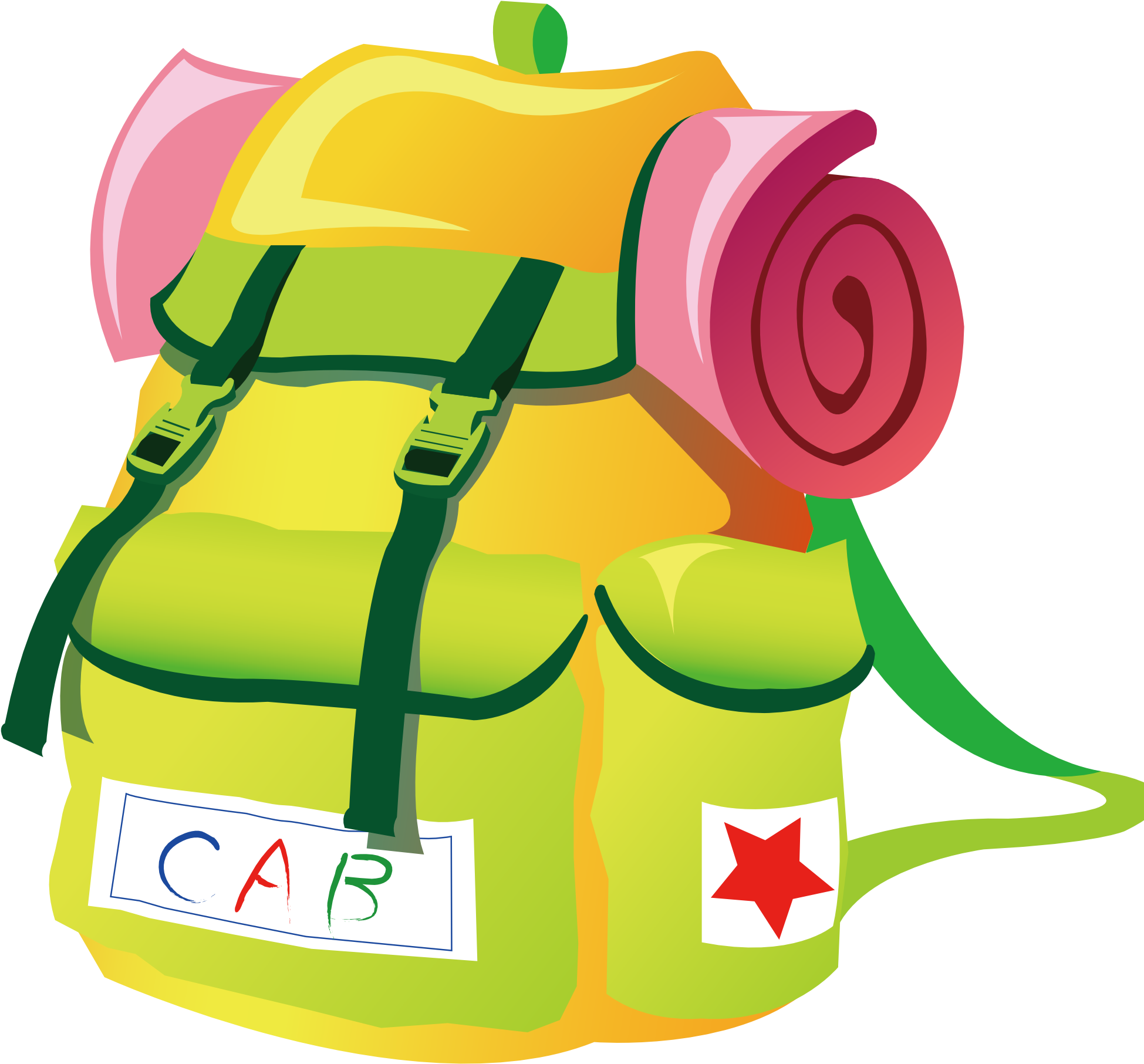 Hiker Cliparts Transparent - Hiking Backpack Clip Art - Png Download (555x592), Png Download