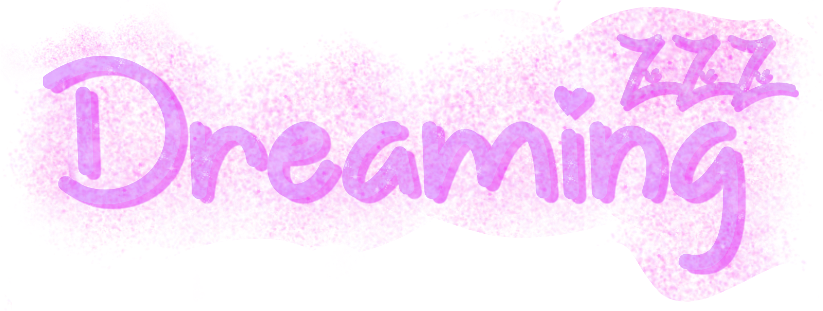 Dreaming Word Glittery Overlay Kpop Kawaii Pink Aest - Calligraphy Clipart (1762x745), Png Download