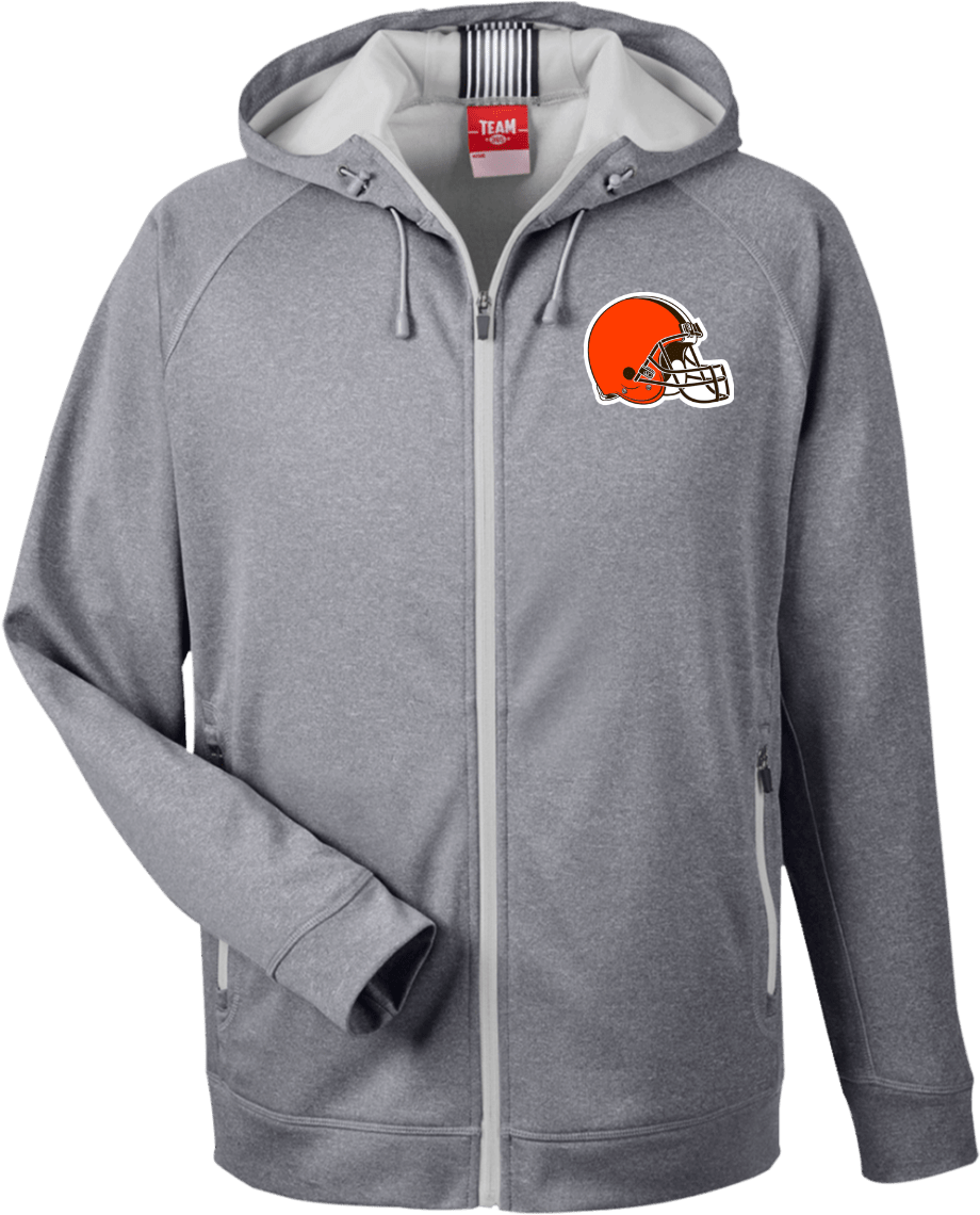 Cleveland Browns Logo Heathered Hooded Jacket - Sweatshirt Clipart (1155x1155), Png Download