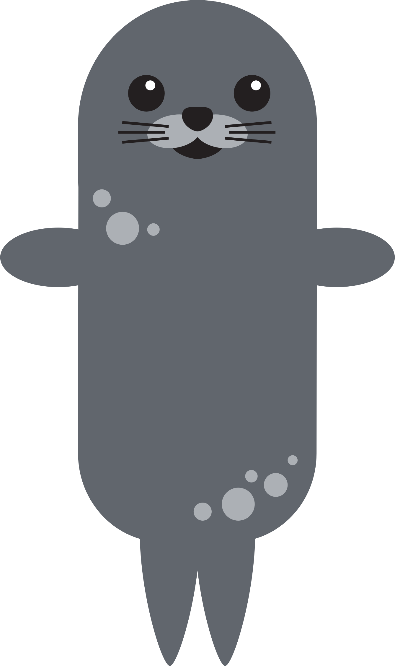 This Free Icons Png Design Of Harbor Seal Clipart (1338x2254), Png Download