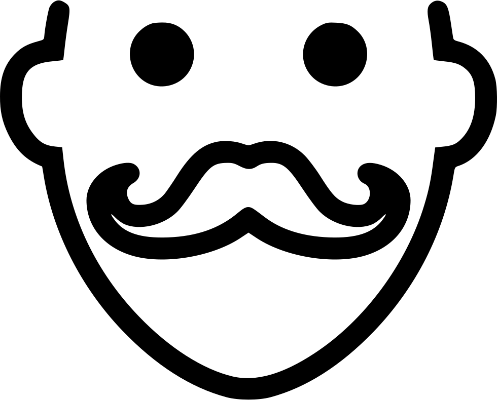 Mustache Png Icon Free Download Onlinewebfonts Com - Icon Clipart (980x790), Png Download