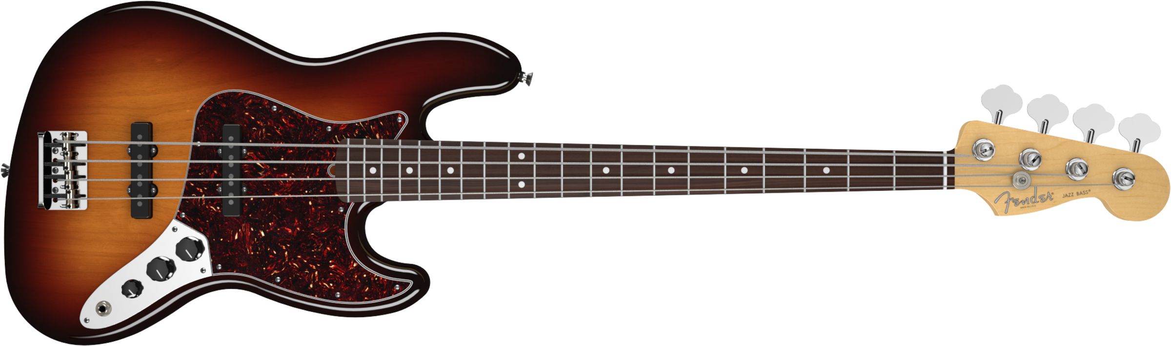 Fender American Standard Jazz Bass - Fender Squier Deluxe Jazz Bass V Clipart (2400x709), Png Download