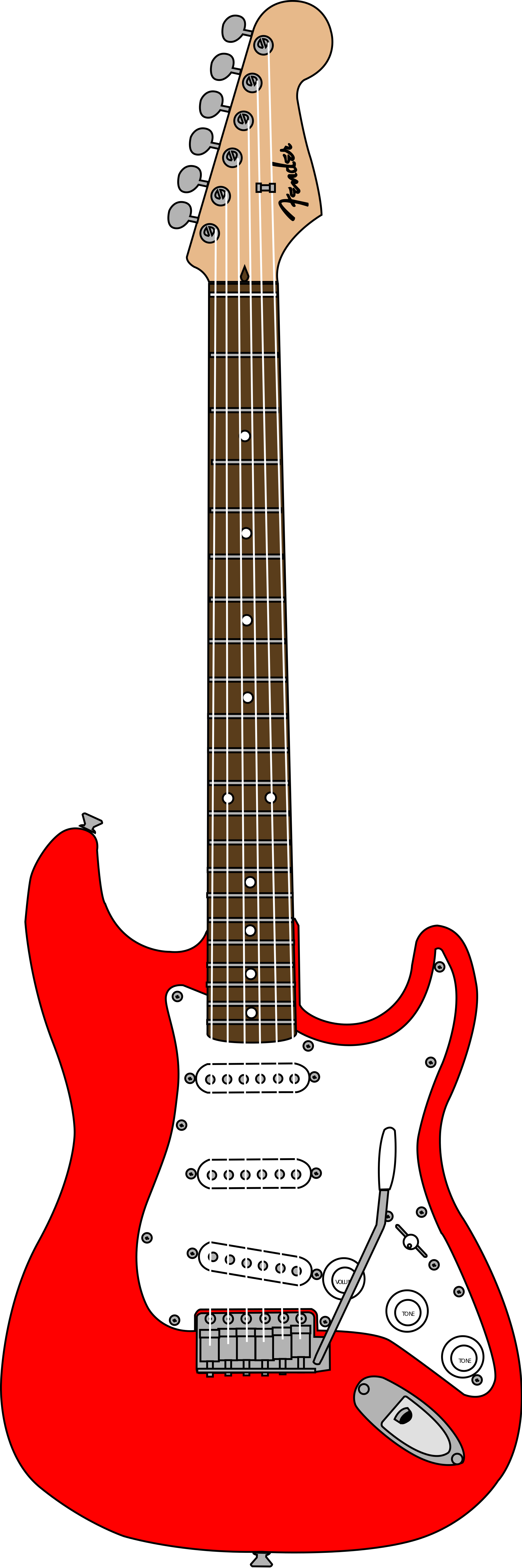 2000 X 6007 6 - Fender Classic Series 60s Stratocaster Black Clipart (2000x6007), Png Download