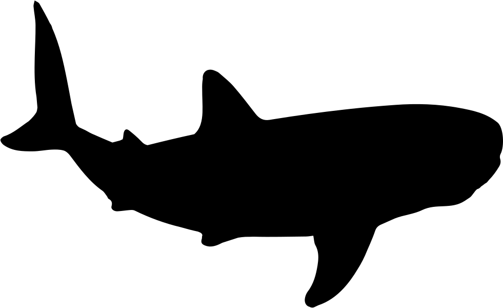 Free Png Download Shark Shape Png Images Background - Whale Shark Silhouette Png Clipart (850x520), Png Download
