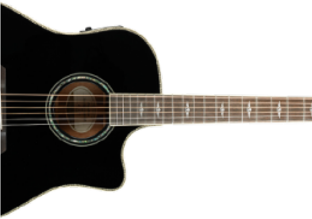 Fender Black Acoustic Guitar Clipart (640x480), Png Download