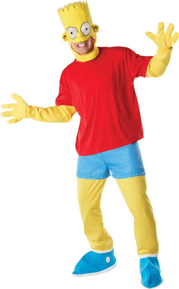 Bart Simpson Costume - Bart Simpson Fancy Dress Clipart (600x951), Png Download