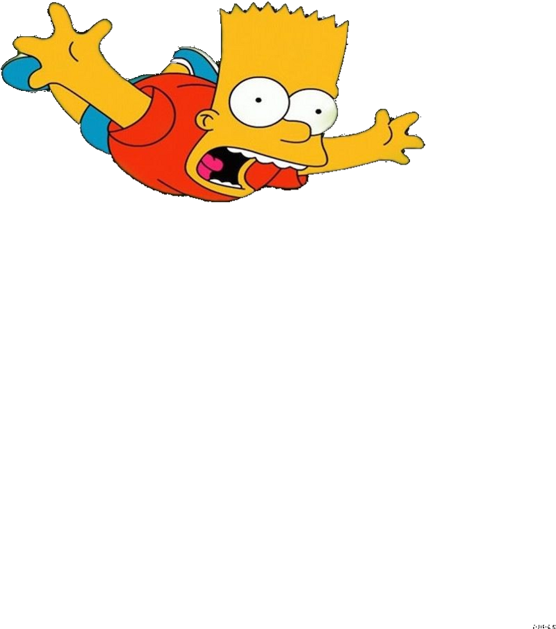 Bart Sticker - Bart Simpson Aesthetic Png Clipart (1024x1913), Png Download