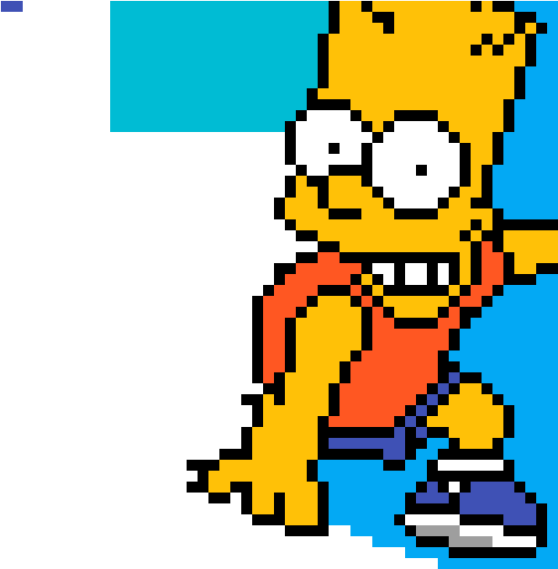 Bart Simpson - Bart Simpson Pixel Art Clipart (1200x1200), Png Download