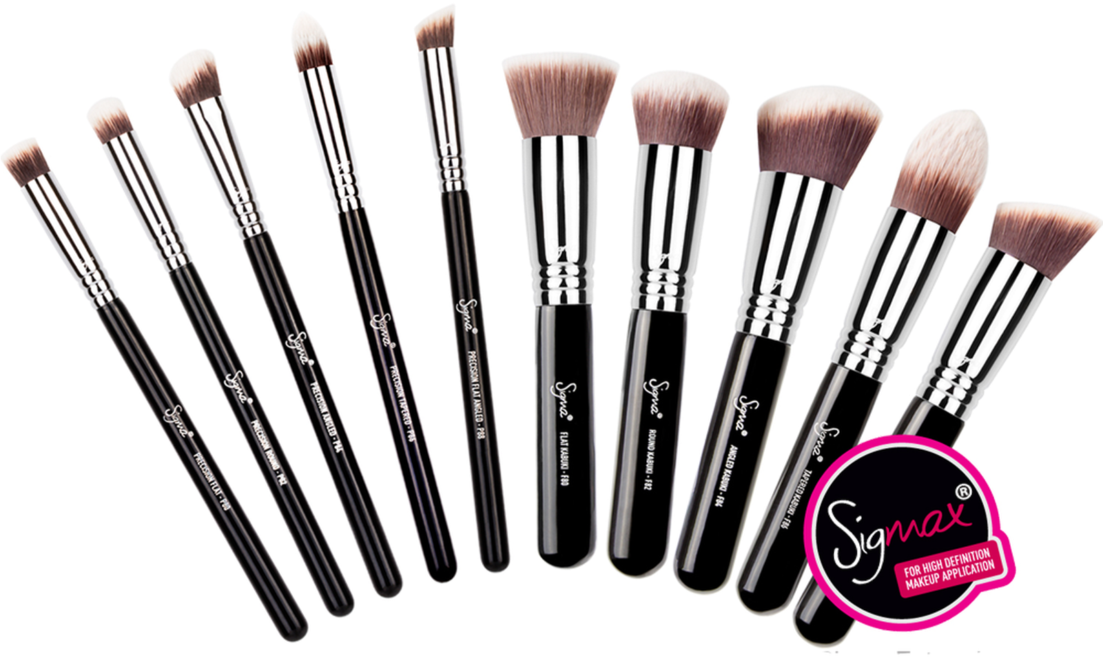 Sigma Brush Sigmax Essential Kit 10 Brushes - Make Up Brush Kit Png Clipart (1600x1600), Png Download