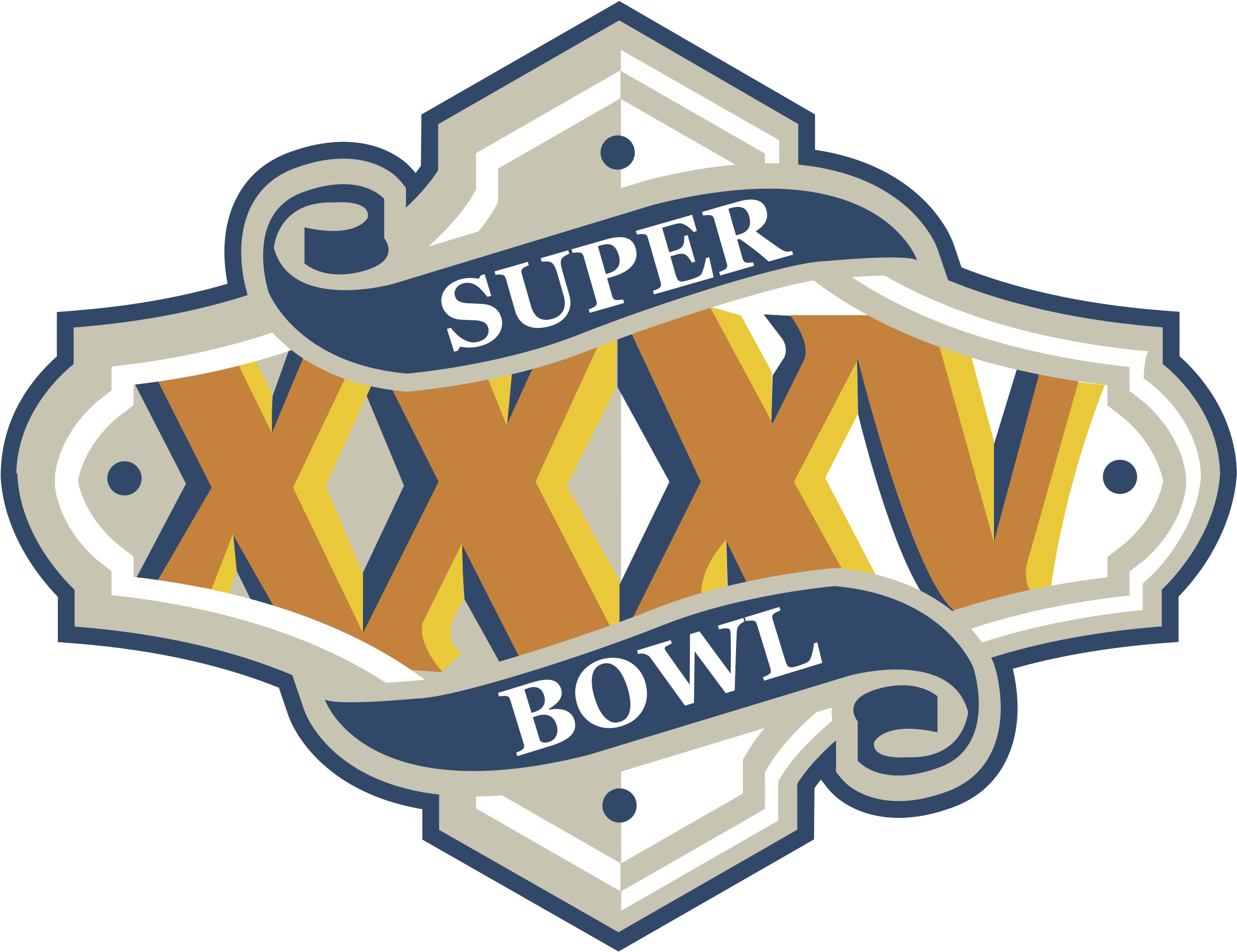 Super Bowl 2001 Logo Png Transparent Clipart (2331x1795), Png Download