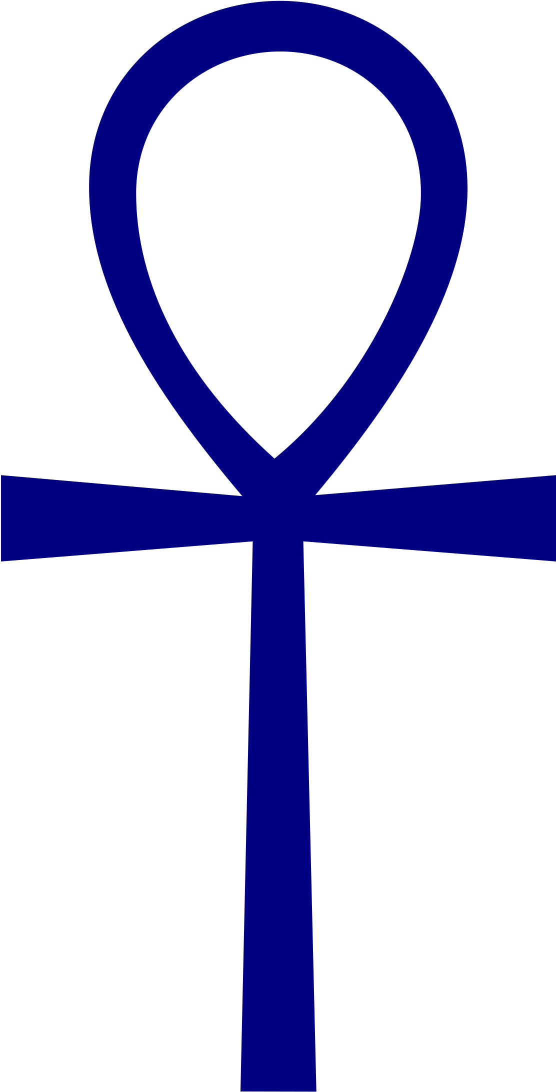 Ankh Wikipedia - Cross With Loop Symbol Clipart (1200x2313), Png Download