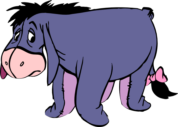 Eeyore Png Clipart - Eeyore Donkey Transparent Png (692x495), Png Download