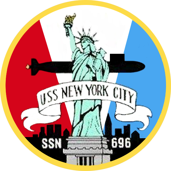 Uss New York City Crest - Uss New York City Ssn 696 Clipart (585x585), Png Download