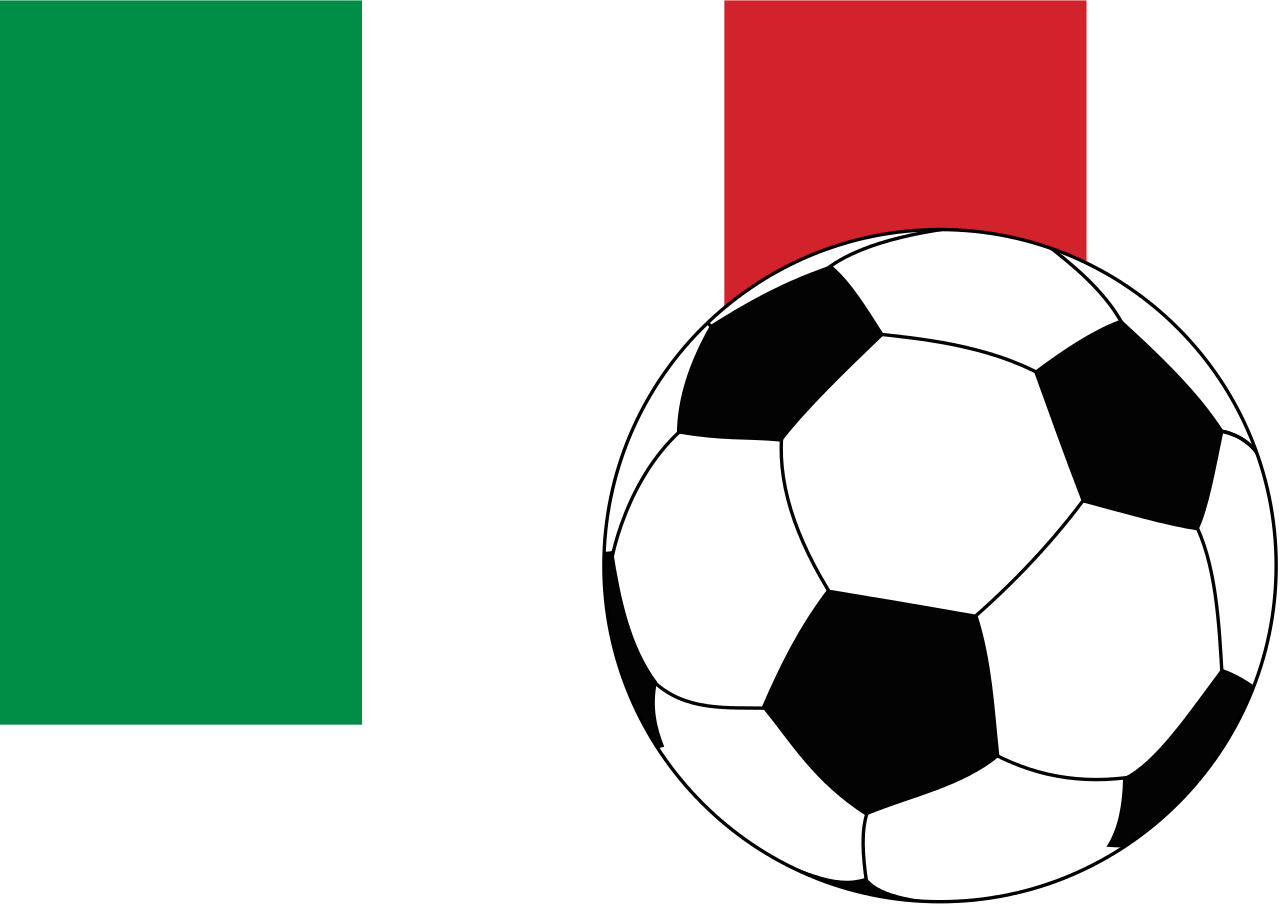 Flag Of Italy With Football - Soccer Ball Coloring Page Clipart (1280x905), Png Download
