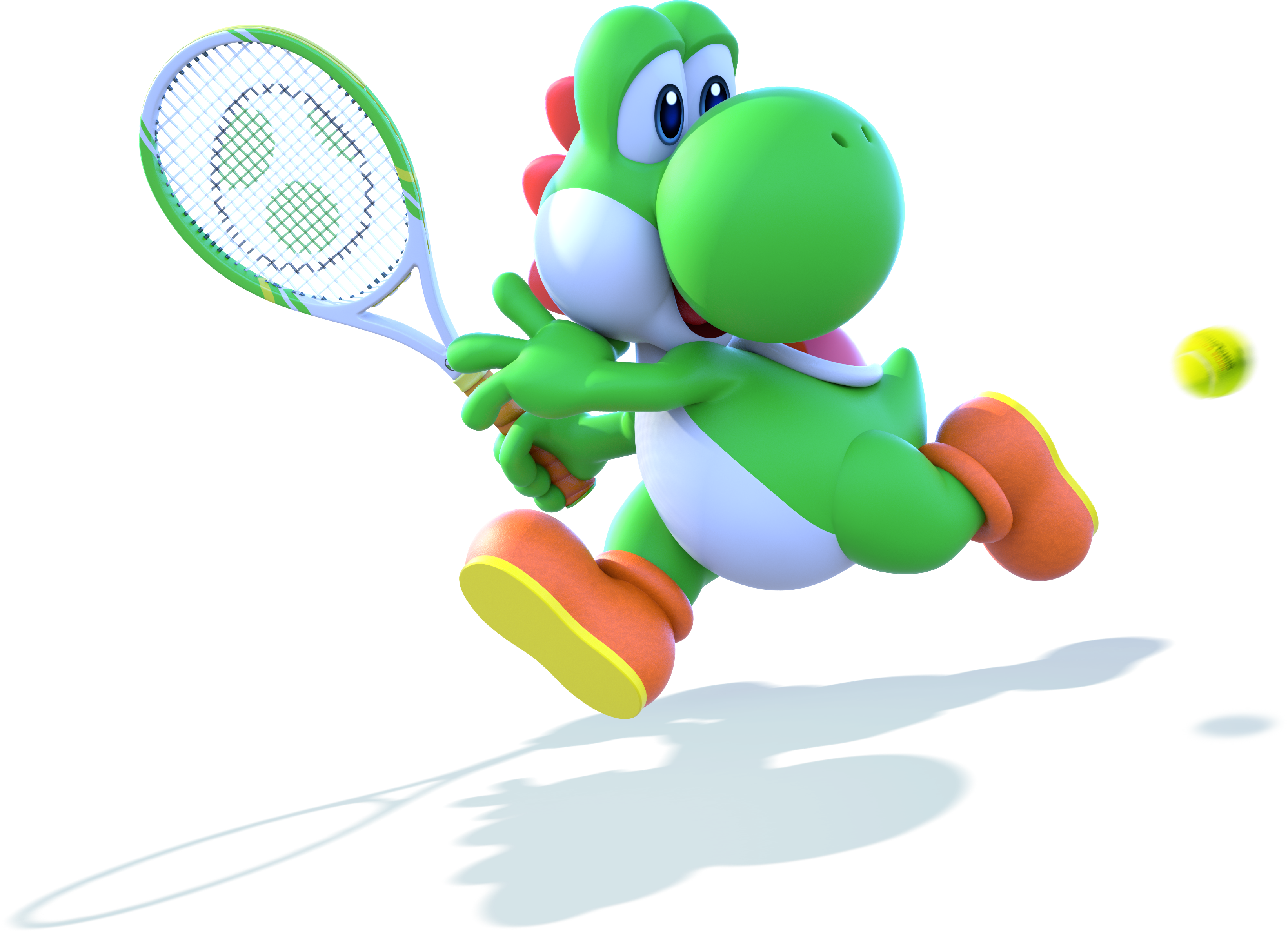 Mario Tennis Aces Transparent - Mario Tennis Yoshi Clipart (3285x2377), Png Download