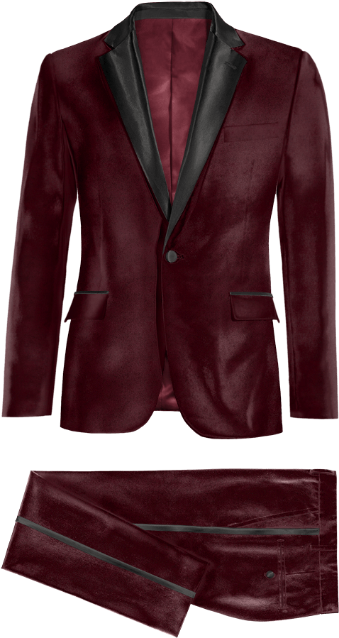 Red & Black Tuxedo - Suit Clipart (600x990), Png Download
