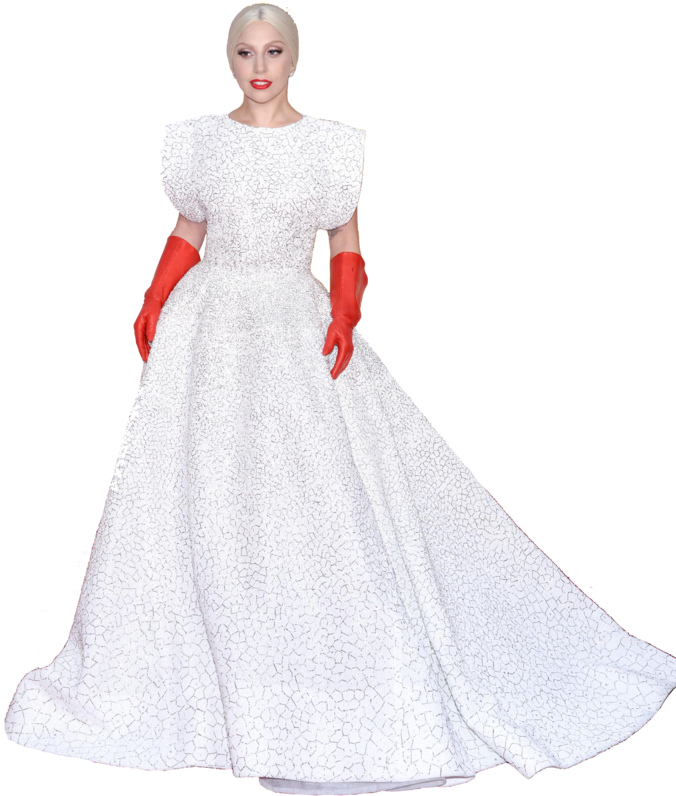 Monday, 24 December - Lady Gaga White Png Clipart (735x1086), Png Download