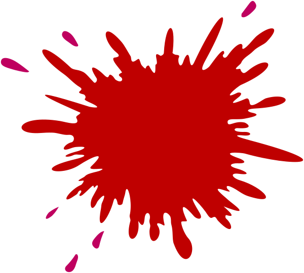 Svg Library Download Dark Red Clip Art At Clker Com - Paint Splatter Png Blue Transparent Png (600x540), Png Download