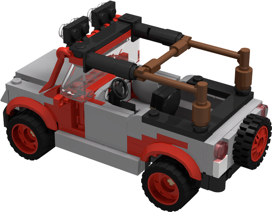 Jurassic Park Jeep - Lego Clipart (1024x768), Png Download
