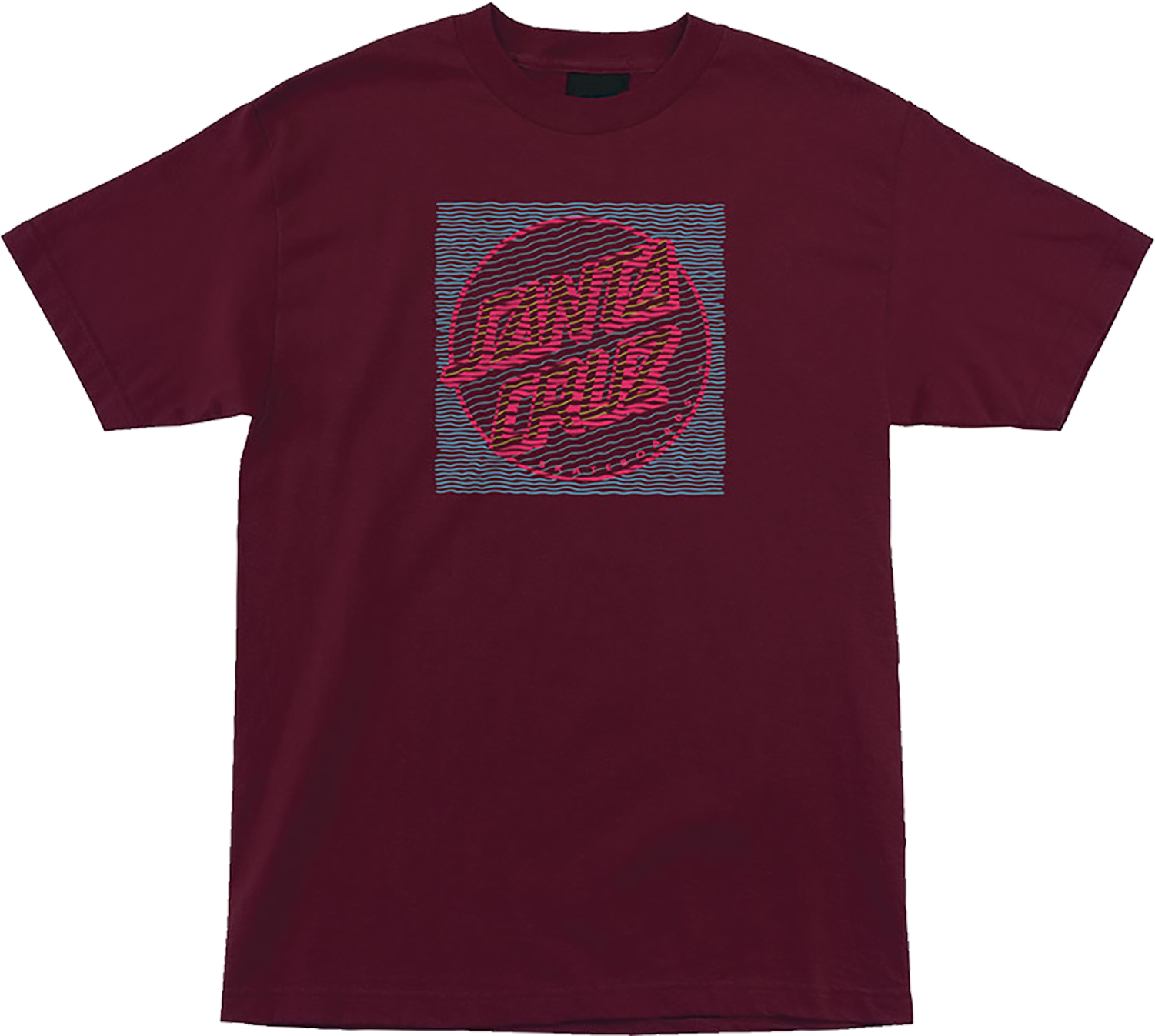 Santa Cruz Wavy Lines Tee - Active Shirt Clipart (1500x1500), Png Download