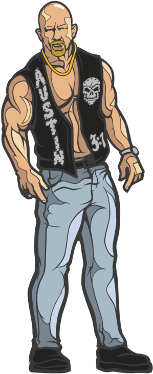 Steve Austin Clipart Stone Cold - Stone Cold Steve Austin Cartoon - Png Download (585x1024), Png Download