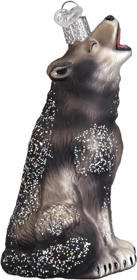 Animals - Wolf Cub Glass Blown Ornament Clipart (1024x1024), Png Download