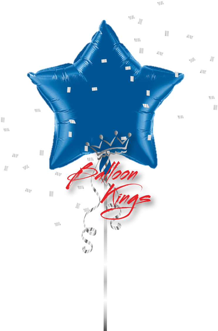 Dark Blue Star - Balloon With Different Shapes Clipart (1068x1280), Png Download