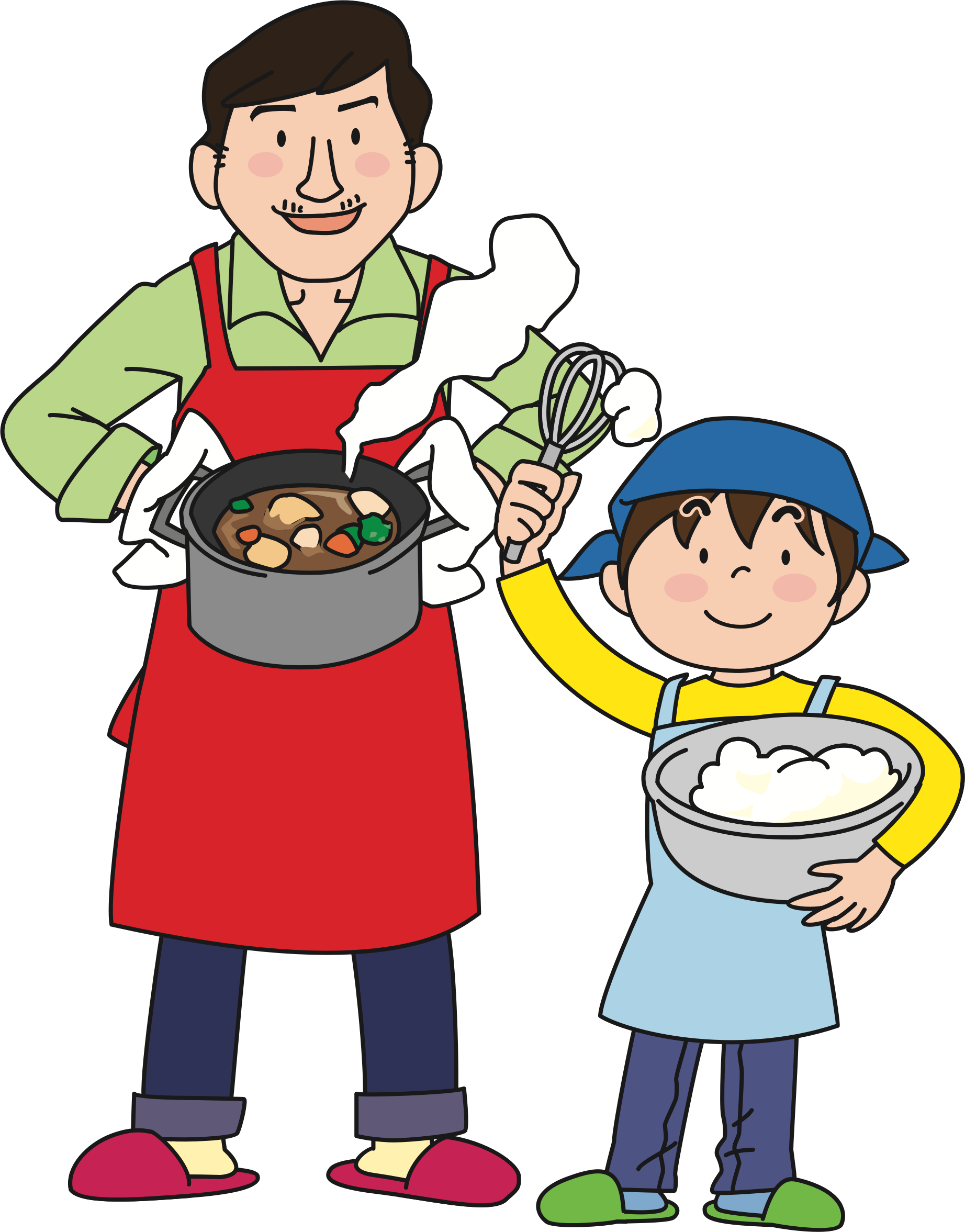 Big Image 無料 イラスト 男 料理 Clipart Large Size Png Image Pikpng