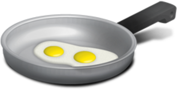 Egg Clipart Cooking - Cooking An Egg Clip Art - Png Download (600x600), Png Download