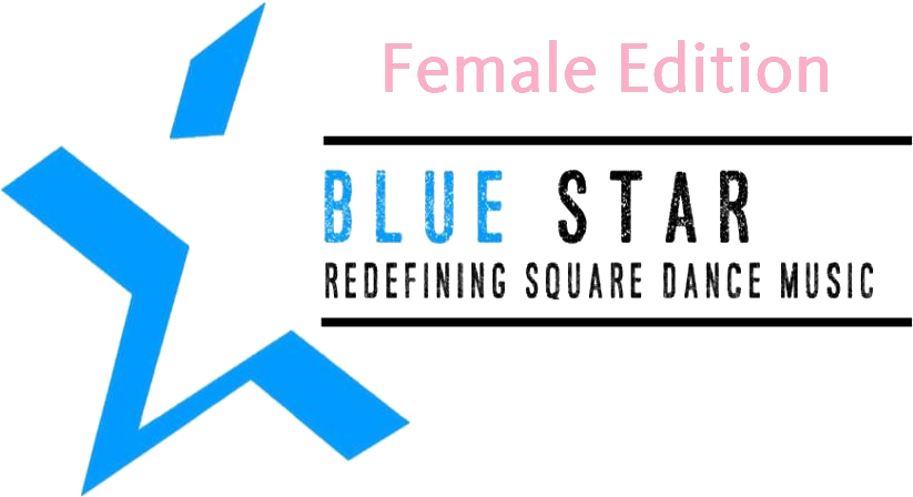 Female Blue Star Logo - Black Star Square Clipart (841x459), Png Download