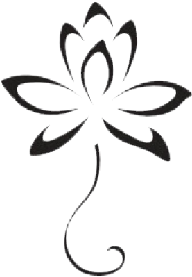 Lotus Tattoos Png Transparent Images - Lotus Flower Png Black And White Clipart (640x480), Png Download