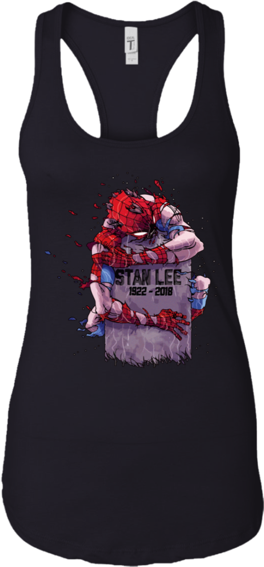 Deadpool Hug Stan Lee Headstones Shirt Clipart (530x1137), Png Download