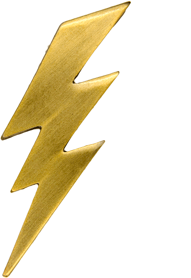 Lightning 3d, Antique Gold - Emblem Clipart (600x600), Png Download