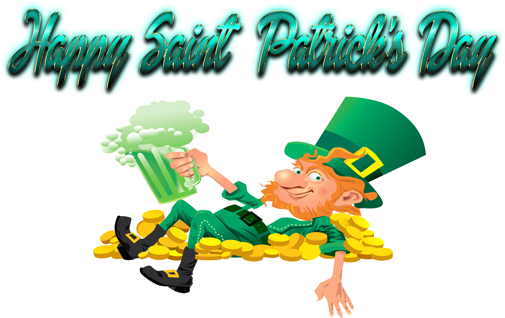 St Patrick's Day Leprechaun Png Clipart (1920x1200), Png Download