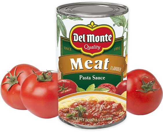 Meat Flavored Pasta Sauce - Del Monte Pasta Sauce Clipart (1050x455), Png Download