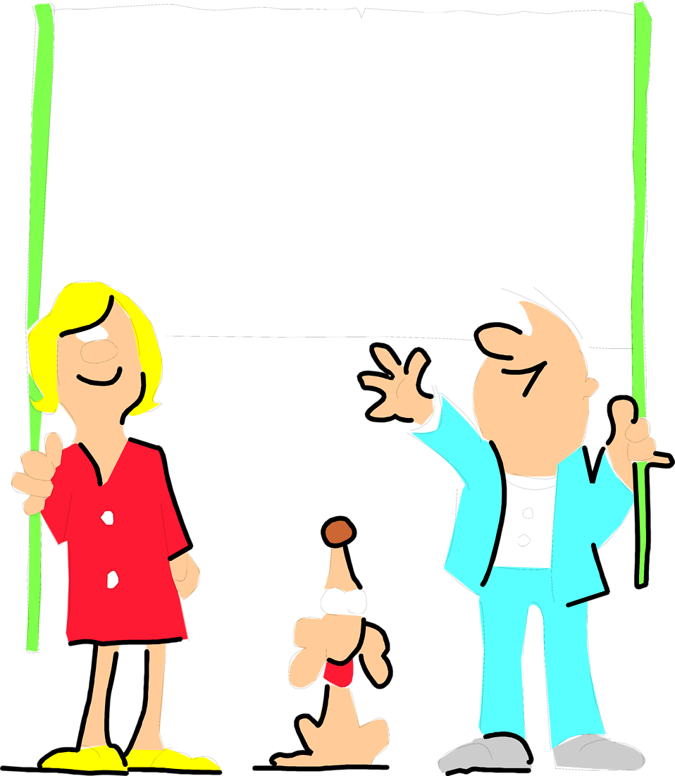 Sign Blank - Man And Woman Holding Sign Clipart - Png Download (958x1101), Png Download