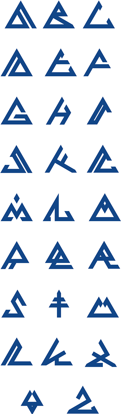 Volcano Is A Geometrical Typeface Based On Equilateral - Triangle Logo Clipart (600x1589), Png Download