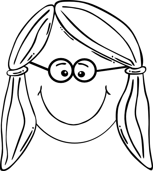 Girl Face With Glasses Svg Clip Arts 534 X 600 Px - Png Download (534x600), Png Download
