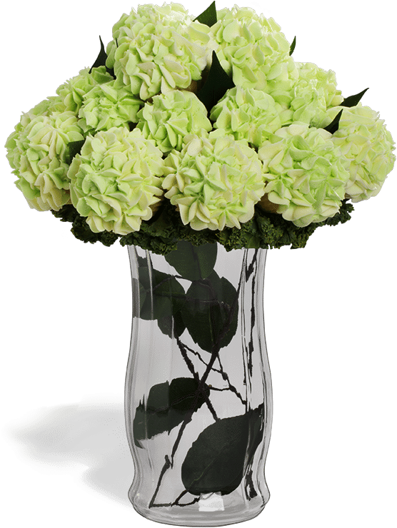 Bouquet Cupcakes White And Blue Clipart (638x800), Png Download