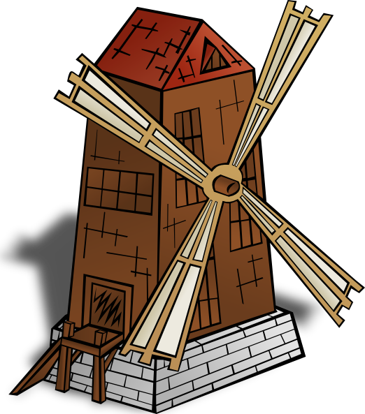 Windmill Clipart - Png Download (522x593), Png Download