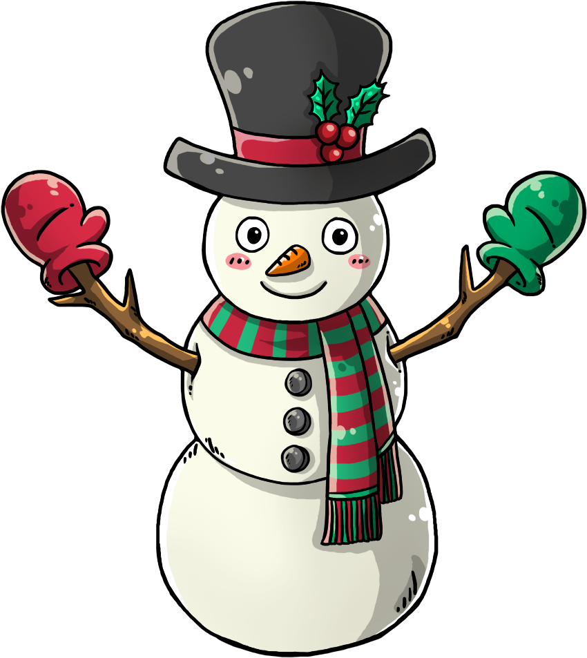 Snowman To Use Png Image Clipart - Cartoonsnowman Transparent Png (1000x1000), Png Download
