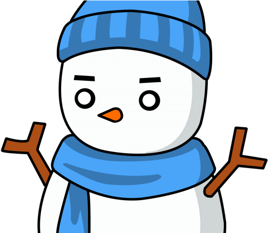 Funny Snowman Clipart - Snowman Chibi Melting - Png Download (640x480), Png Download