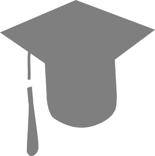 Sombrero De Graduacion Silueta Clipart (594x598), Png Download