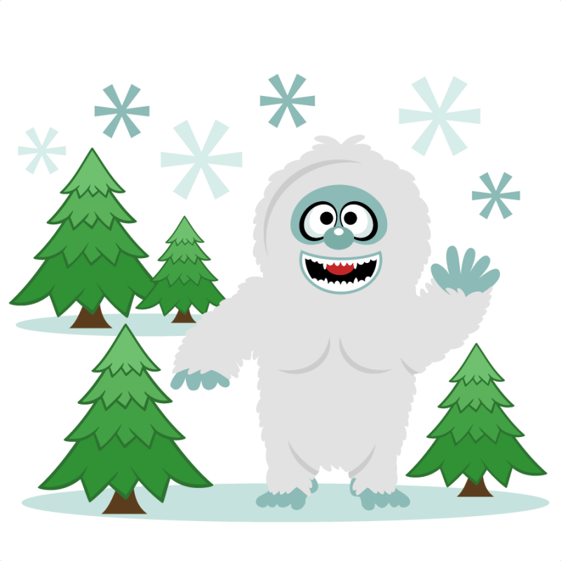 Snow Yeti Snowman Svg Scrapbook Cut File - Clip Art Cute Yeti - Png Download (800x800), Png Download