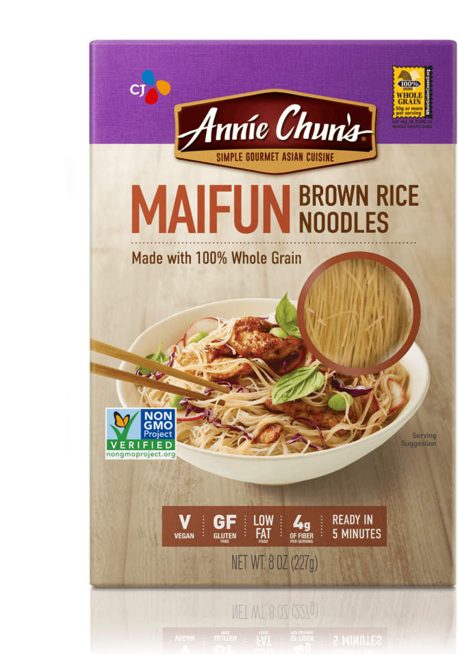 Whole Grain Maifun Brown Rice Noodles - Annie Chuns Brown Rice Noodles Clipart (980x980), Png Download